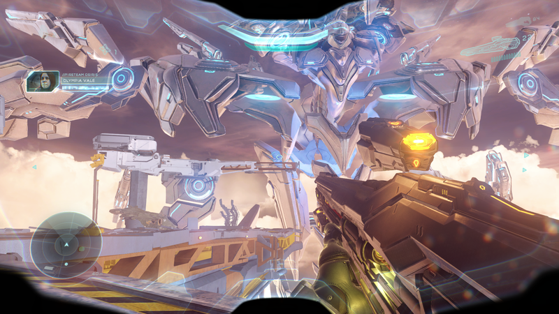 Halo 5's Guardians, massive alien Transformer-like space ships, make for beautiful backdrops but the game never does much with them beyond expensive plot devices.